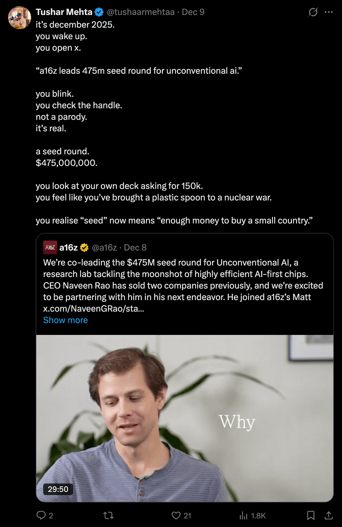 a16z seed round storytelling